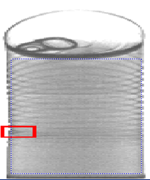 X-ray of Small Dent in Can